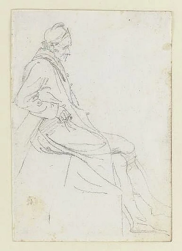Jean - Baptiste Wicar, Un uomo seduto, attribuito
